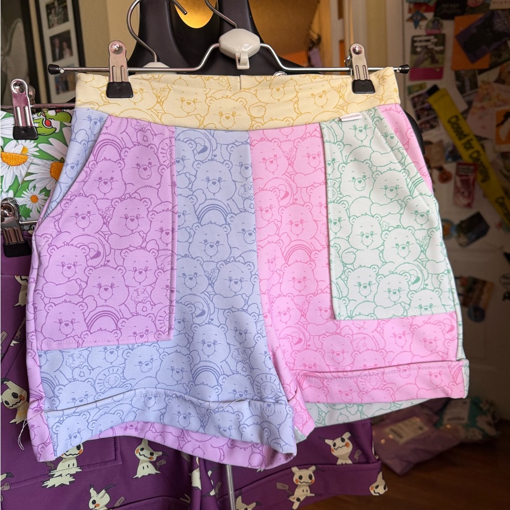 Blackmilk Purple Character Print Shorts